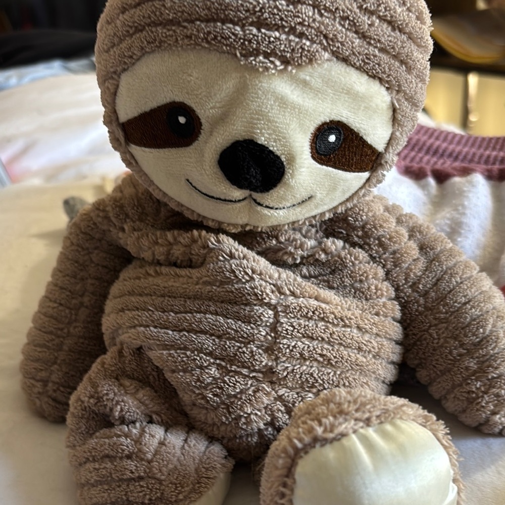 Cuddly Sloth Plush Toy - Brown and Cream